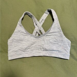 Lululemon Athletica Light Gray Strappy Sports Bra